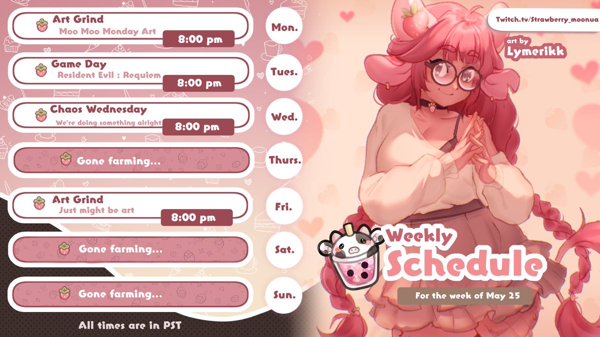 StrawberyMoonua's tweet photo. Schedule time! Missing Thursday for my brother berries. Both of ‘em graduate on the same day! I’m a proud Berry 🫶🏽🙂‍↕️ https://t.co/KVQRtSvXMP
