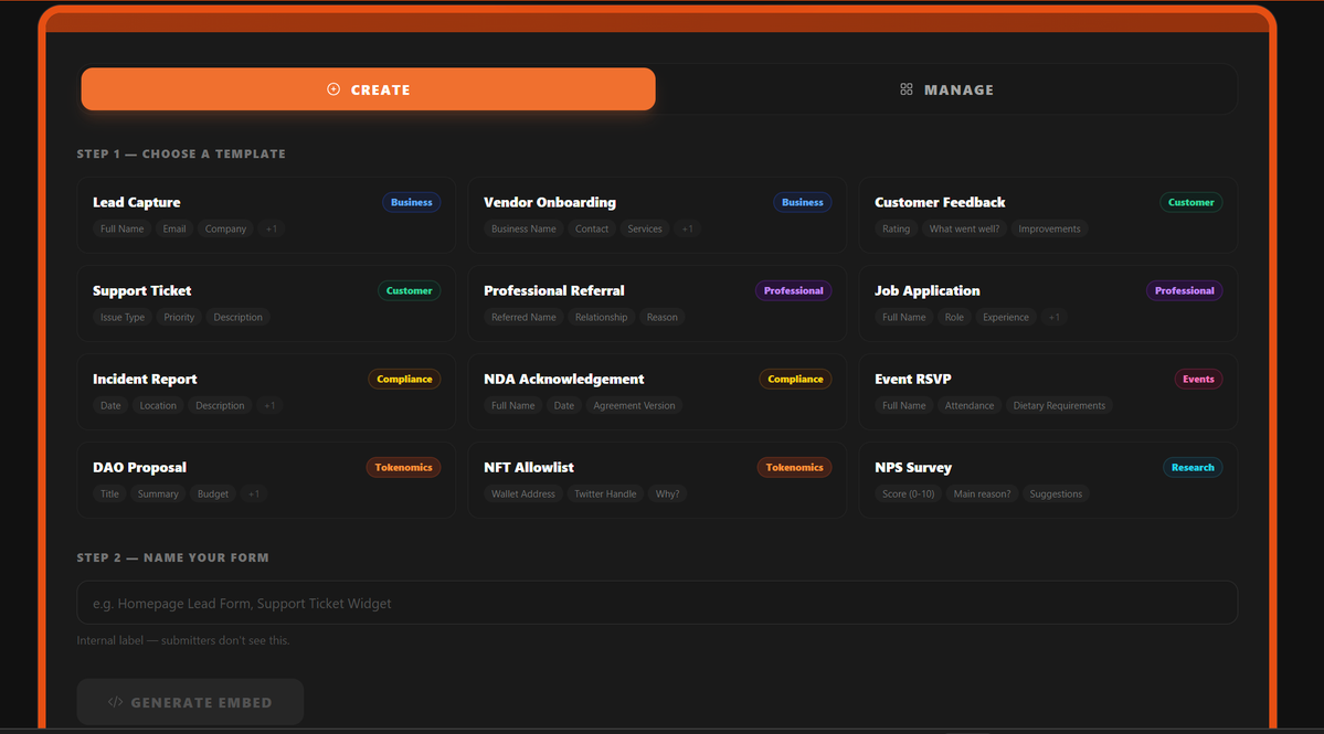 mrwagmibtc's tweet photo. @marshallmixing Will have an embeddable tokenized modal for form submissions if you'd like to use it. It sits atop the tokenized doc system I've been building. https://t.co/rlofNCKChO