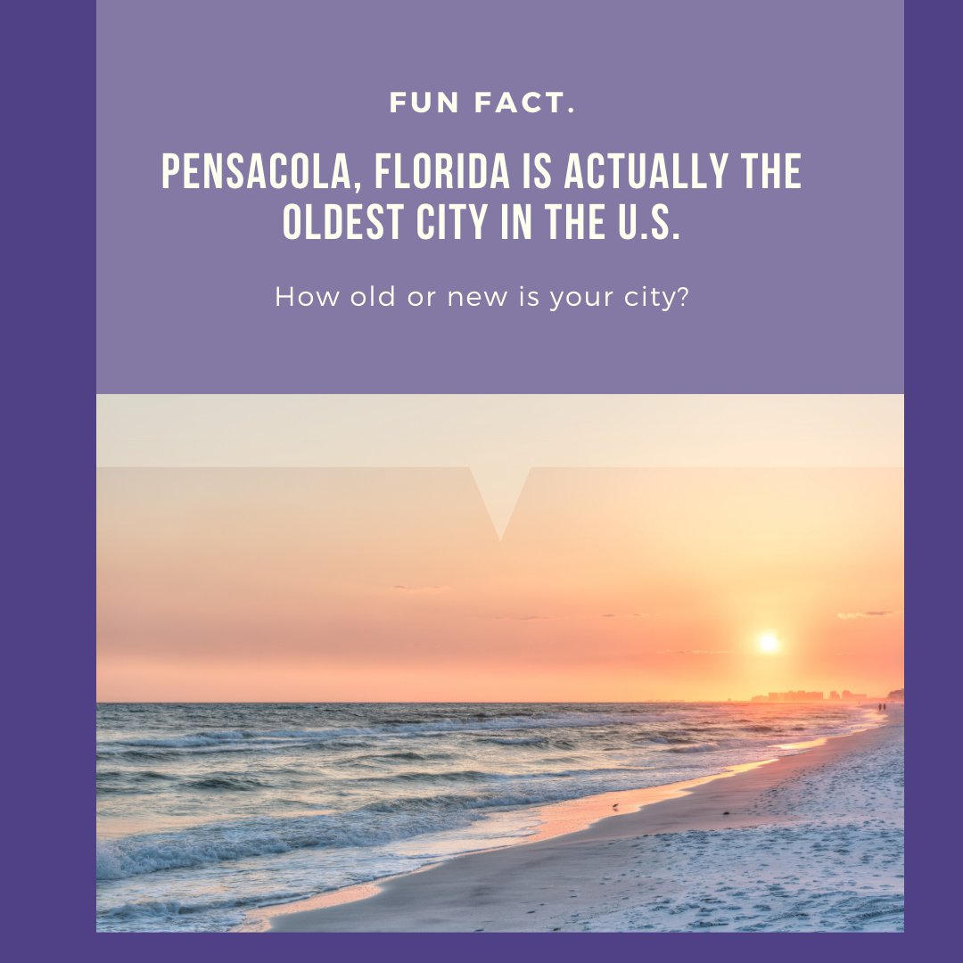 buddyblake's tweet photo. A lot of people believe the Northeast or Midwest was settled first, but actually, Pensacola, Florida holds the title as the oldest city in the U.S. 😉

#FunFacts #Pensacola #FloridaHistory #AmericanHistory #FloridaLife #Florida https://t.co/2NUKonVy54