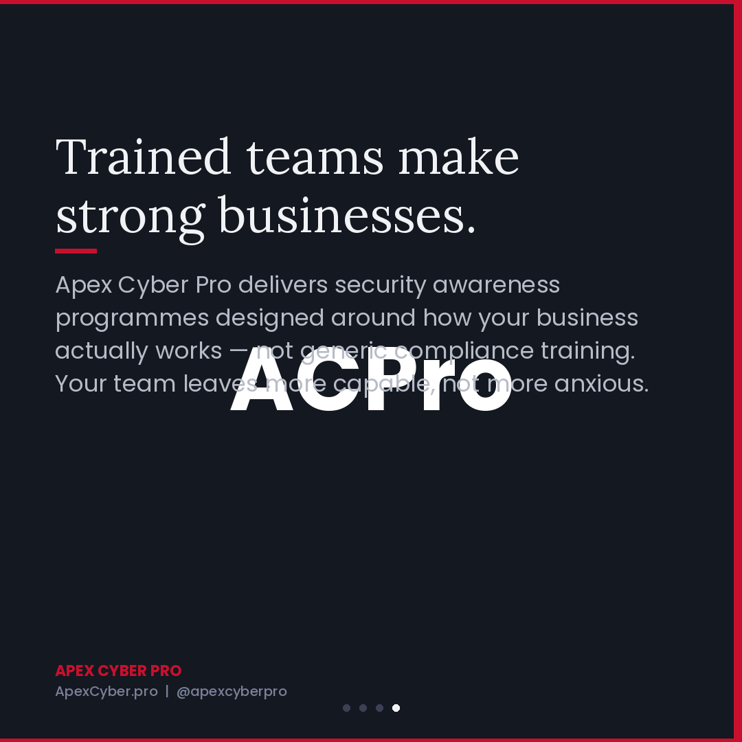 ApexCyberPro's tweet photo. In your organization, security must be a forethought, not an afterthought. https://t.co/x3h7nwOl8q