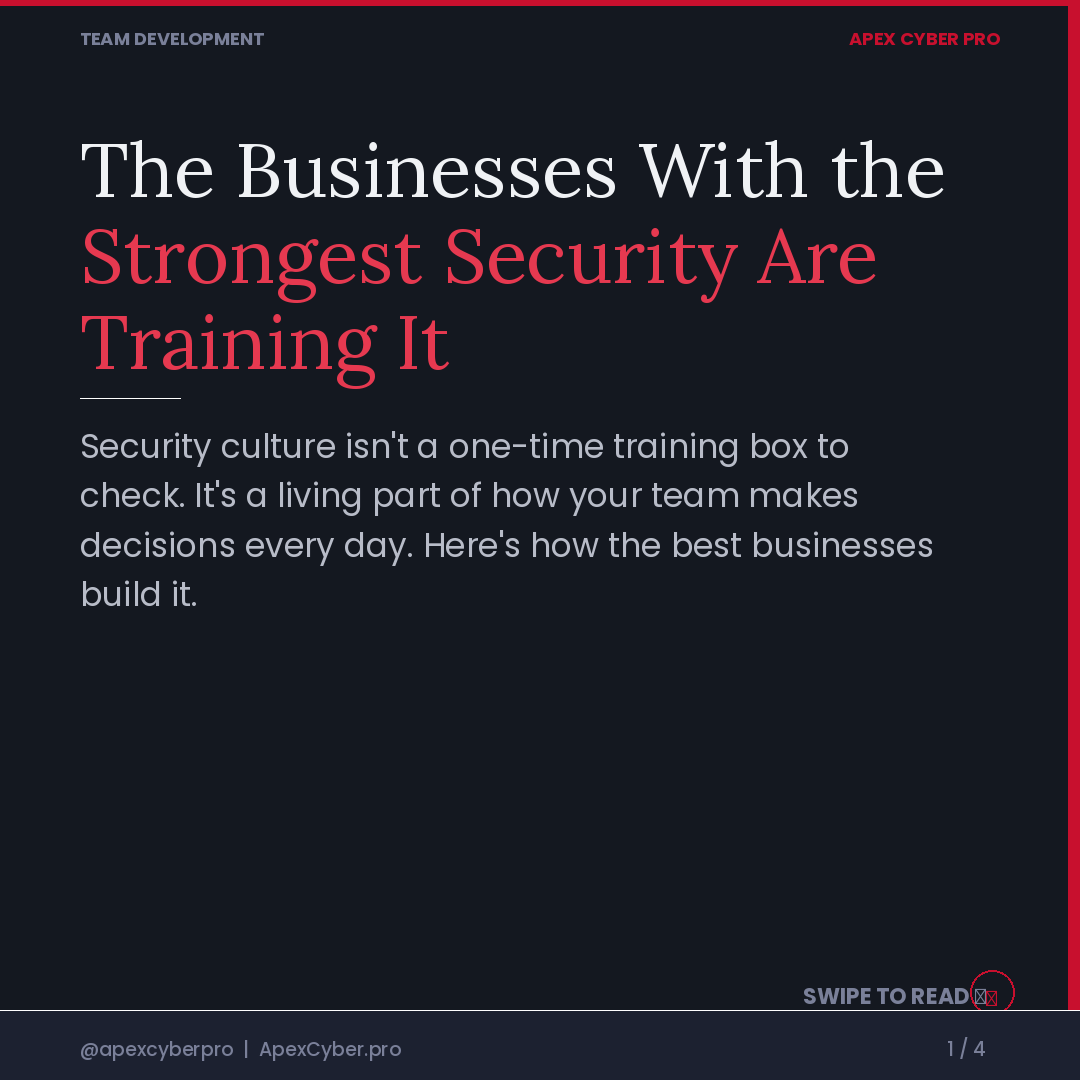 ApexCyberPro's tweet photo. In your organization, security must be a forethought, not an afterthought. https://t.co/x3h7nwOl8q
