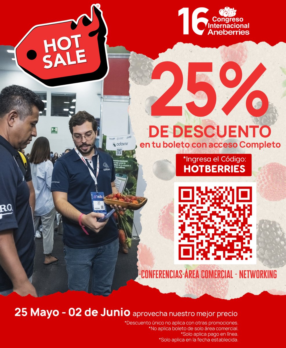 UMFFAAC's tweet photo. Esta semana @aneberriesmx  tiene para ti una promoción que arde 🔥 🫐 Anticipa tu boleto y aprovecha la mejor promoción del año.  🎟️

📝 Regístrate ya: https://t.co/m9SX18MmwR https://t.co/40pk7IVnLE
