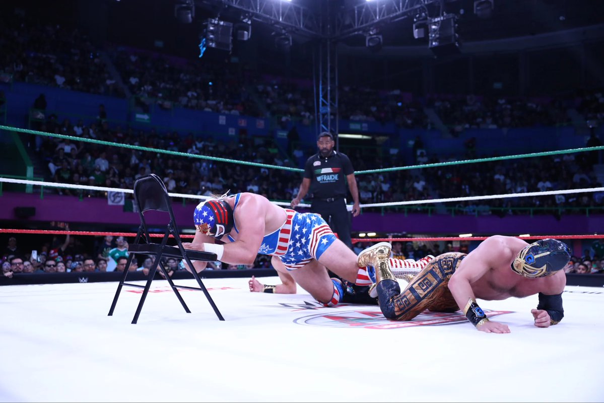 AdrianButlerWWE's tweet photo. I hope your Memorial Day isn’t turning into any Los Americanos vs Los Hermanos Americanos style brawls! @luchalibreaaa #luchalibreaaa #memorialday #wweraw https://t.co/26CtPtNIgs