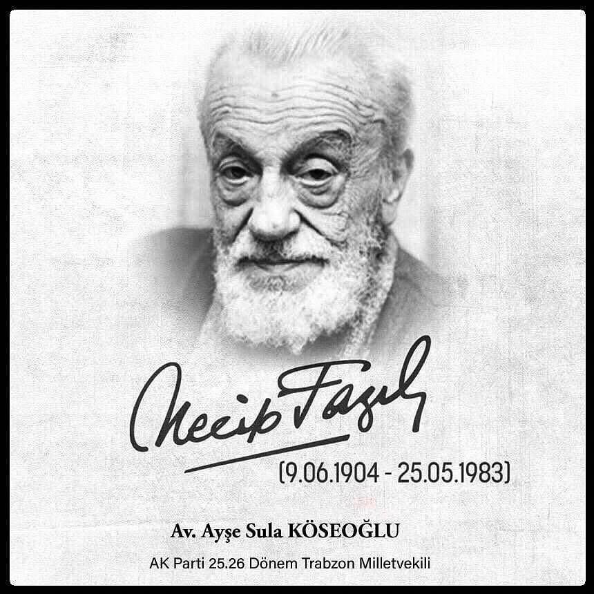 aysesula's tweet photo. Gideriz nur yolu izde gideriz
Taş bağırda, sular dizde gideriz
Bir gün akşam olur bizde gideriz
Kalır dudaklarda şarkımız bizim...

Vefat yıldönümünde RAHMET, MİNNET VE ŞÜKRANLA anıyoruz. 

Çile’si Çilemizdi..✋

#NecipFazılKısakürek https://t.co/NBmPvfsQ6U