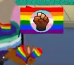 NiceDesignation's tweet photo. @vanikehuman Now that I think about it, these flags aren't public domain, so they definitely made big payments to the owners. Not to mention the black power fisting. https://t.co/09CVYaVxz9