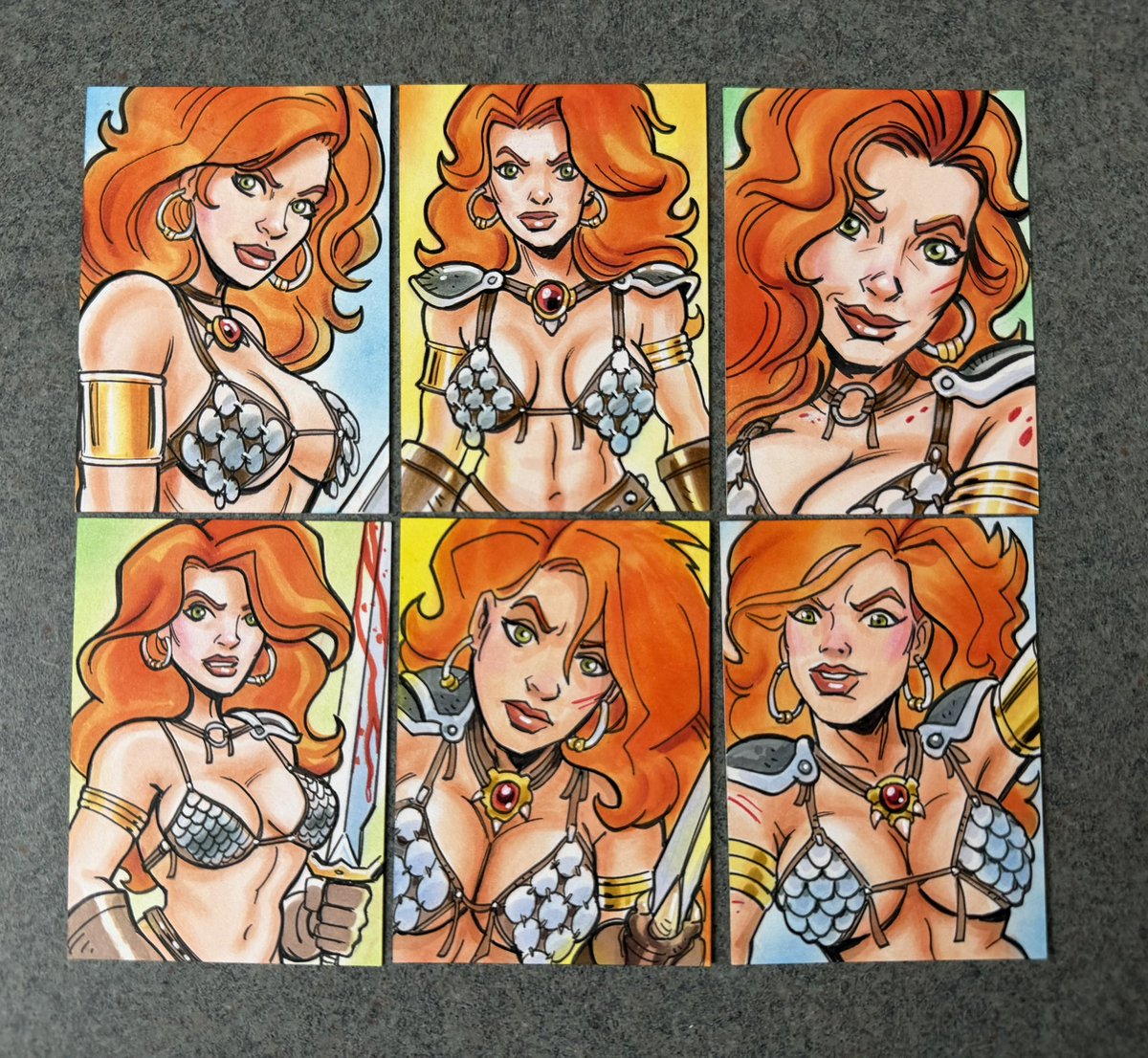 TimShinn73's tweet photo. I’ve got 6 official Red Sonja AP sketch cards up for grabs. Message me now to claim.
I also have 1 blank Sonja AP left if you have a specific commission in mind.
#redsonja #shedevilwithasword #sketchcards @DynamicForces @DynamiteComics https://t.co/58d1kxUaKe