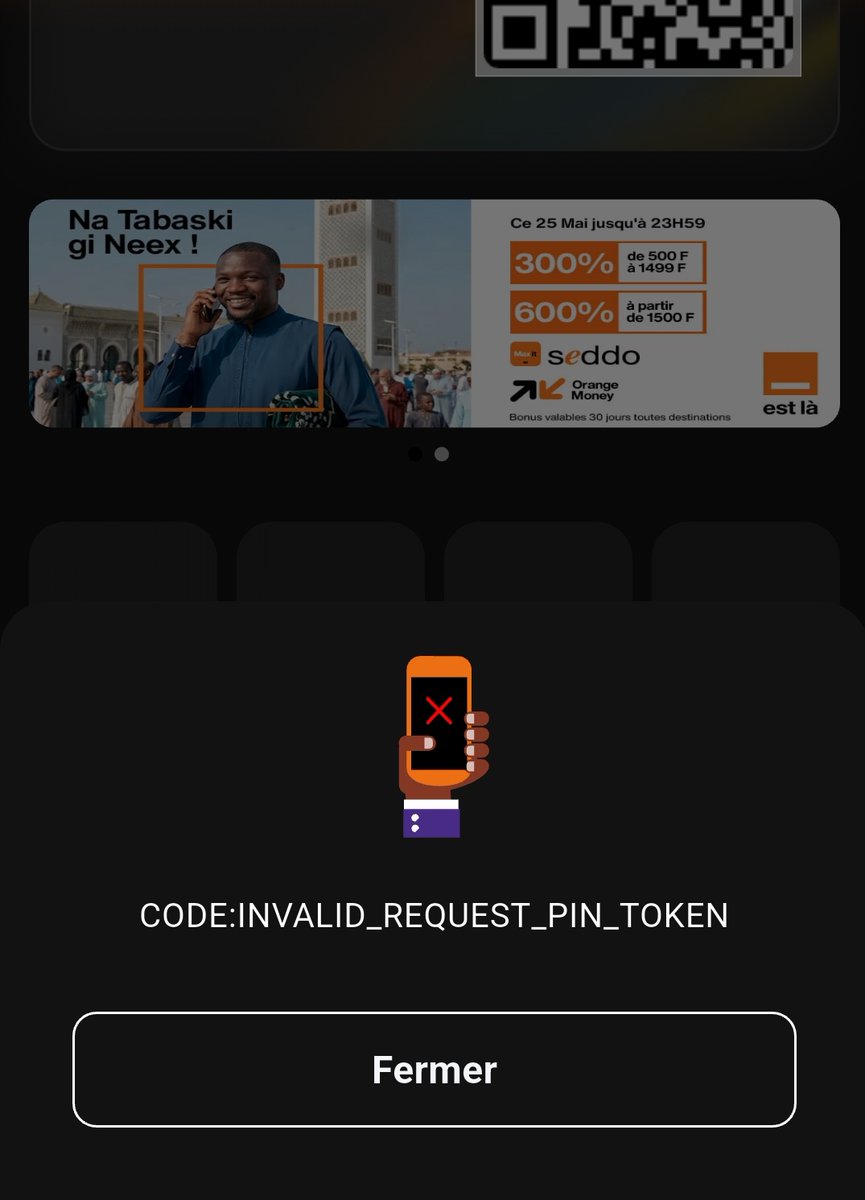 favourobasi261's tweet photo. Pourquoi est-ce que je reçois ce message après avoir saisi mon code correct ? https://t.co/4eD0GW2jK0