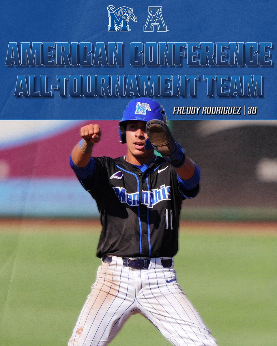 MemphisBaseball's tweet photo. 𝗔𝗺𝗲𝗿𝗶𝗰𝗮𝗻 𝗖𝗵𝗮𝗺𝗽𝗶𝗼𝗻𝘀𝗵𝗶𝗽 𝗔𝗹𝗹-𝗧𝗼𝘂𝗿𝗻𝗮𝗺𝗲𝗻𝘁 𝗧𝗲𝗮𝗺

Freddy Rodriguez posted outstanding numbers throughout the conference tournament ⭐️

.529 AVG // 9 H // 4 R // 1 HR // 2 SB

📰 https://t.co/dvjeqXO2hn https://t.co/jtEvL0Hgll
