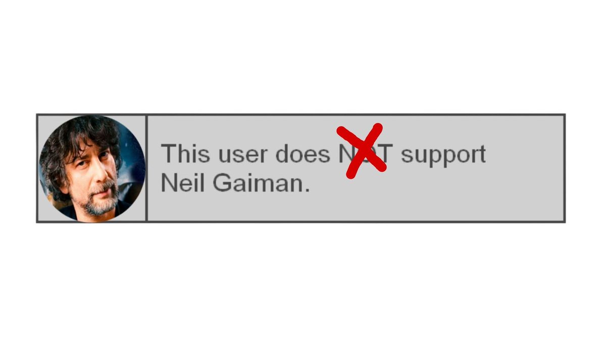 TTCapsuleType40's tweet photo. Like and repost this pic if you are supporting @neilhimself and believe that #neilgaimanisinnocent

Check the link on refutation of the Neil Gaiman allegations below 👇 

https://t.co/egaslj4N6G

#NeilGaiman #IStandWithNeilGaiman https://t.co/8Qutcu0CWV