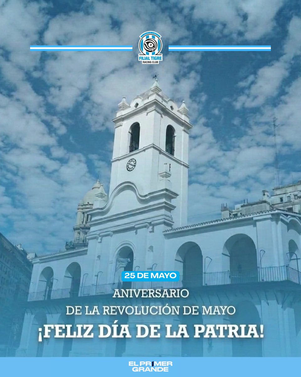 FilialTigre's tweet photo. • ¡Feliz día de la Patria! 🇦🇷

🩵🤍🩵 https://t.co/ROTqxvVvoY