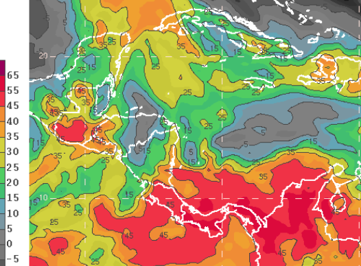 hidromet's tweet photo. Índice de Convección hoy lunes, martes y miércoles !!! Viene mucha lluvia (colores rojo). OJO...  !!! https://t.co/WBr8qR9dKg