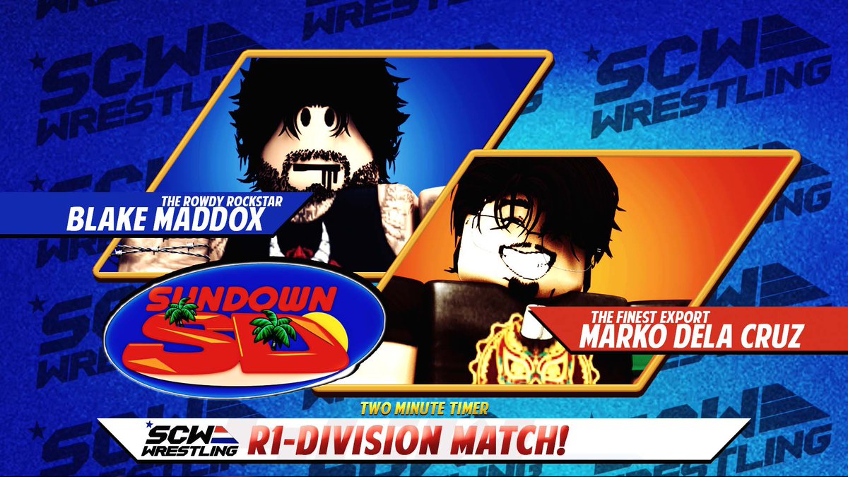 SCWNation's tweet photo. ☀️SUNDOWN!

📅 TOMORROW

⏰ 7:00 PM EST

@DollarOmegamanX🆚@VishTrey14🇲🇽🫡

R1-Division Matches‼️

@jyairtrejo🆚#TysonVirgo🏆🧿

 @BlakeMaddoxRW🆚@mark0dia🎸🎉

#DannyRoberts🆚@spyhaspower🐍🪦

📍 Surf City Beach, Florida https://t.co/0cZqNtkeWj