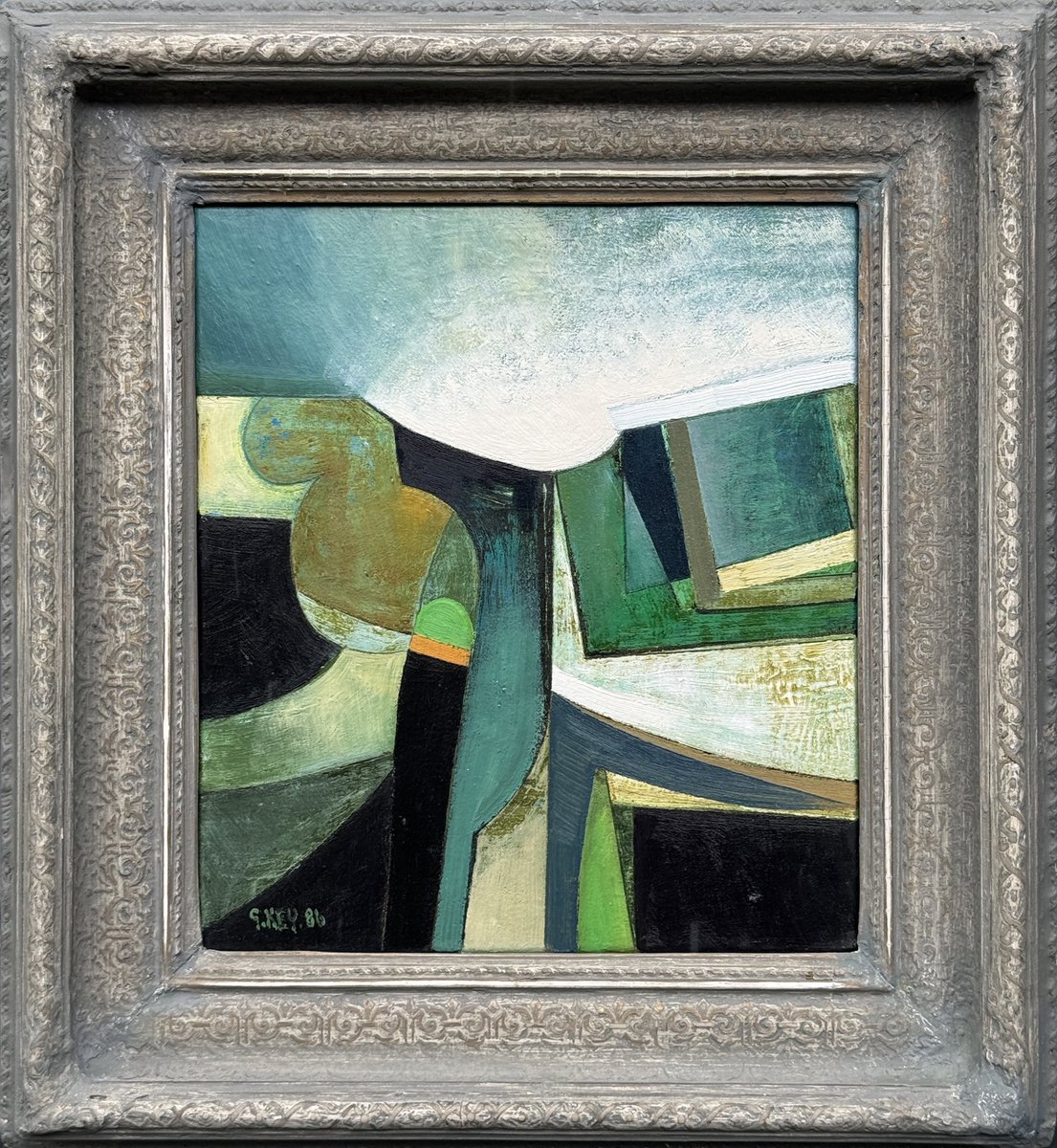 gallerycheshire's tweet photo. Geoffrey Key - Field Patterns.
Painted in 1986 and displayed in an antique frame. 

#geoffreykey #northernart https://t.co/rhUH7DlcRQ