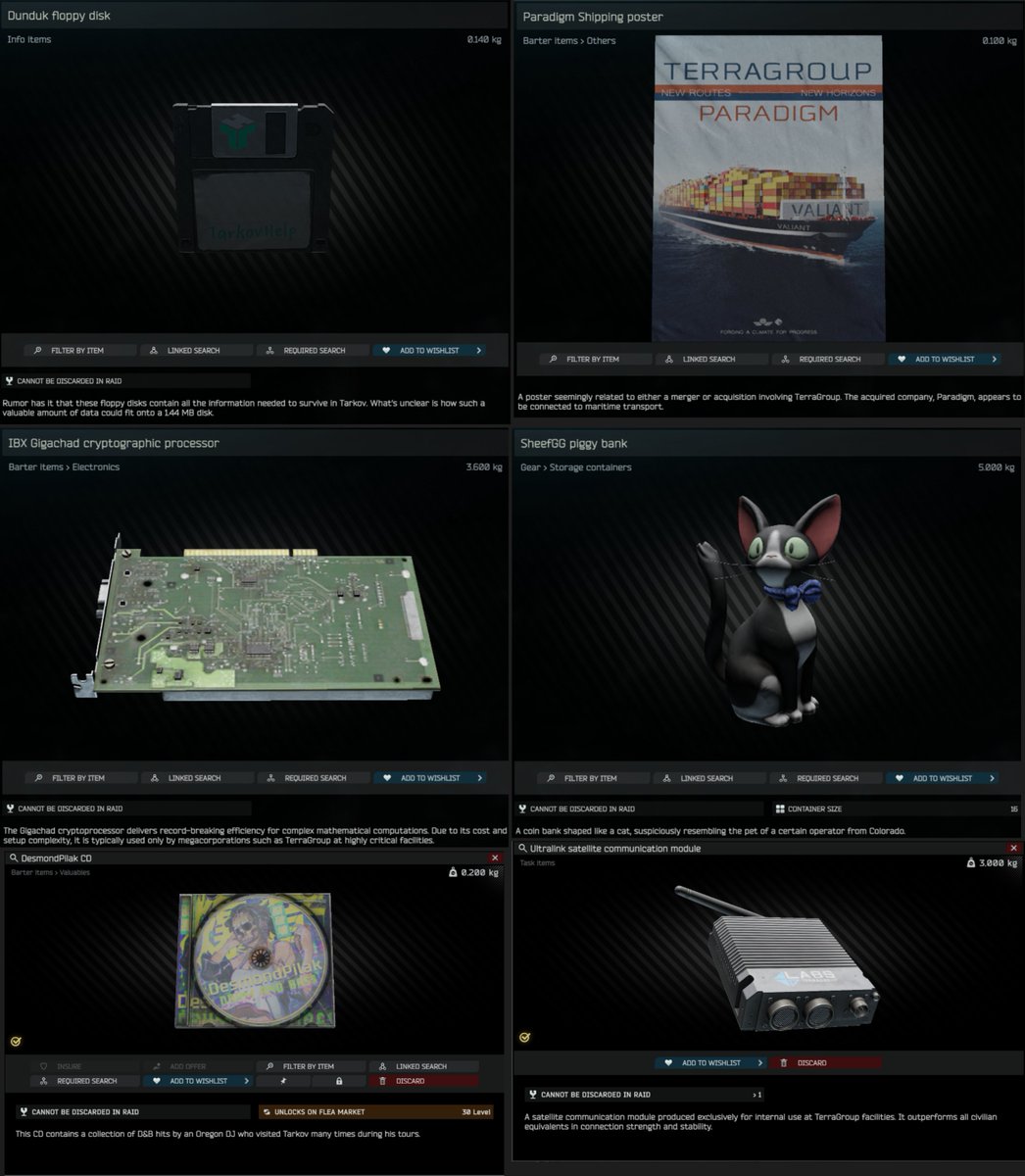 VeryBadSCAVR's tweet photo. Tarkov New Items After Update https://t.co/GOgxK0Lono