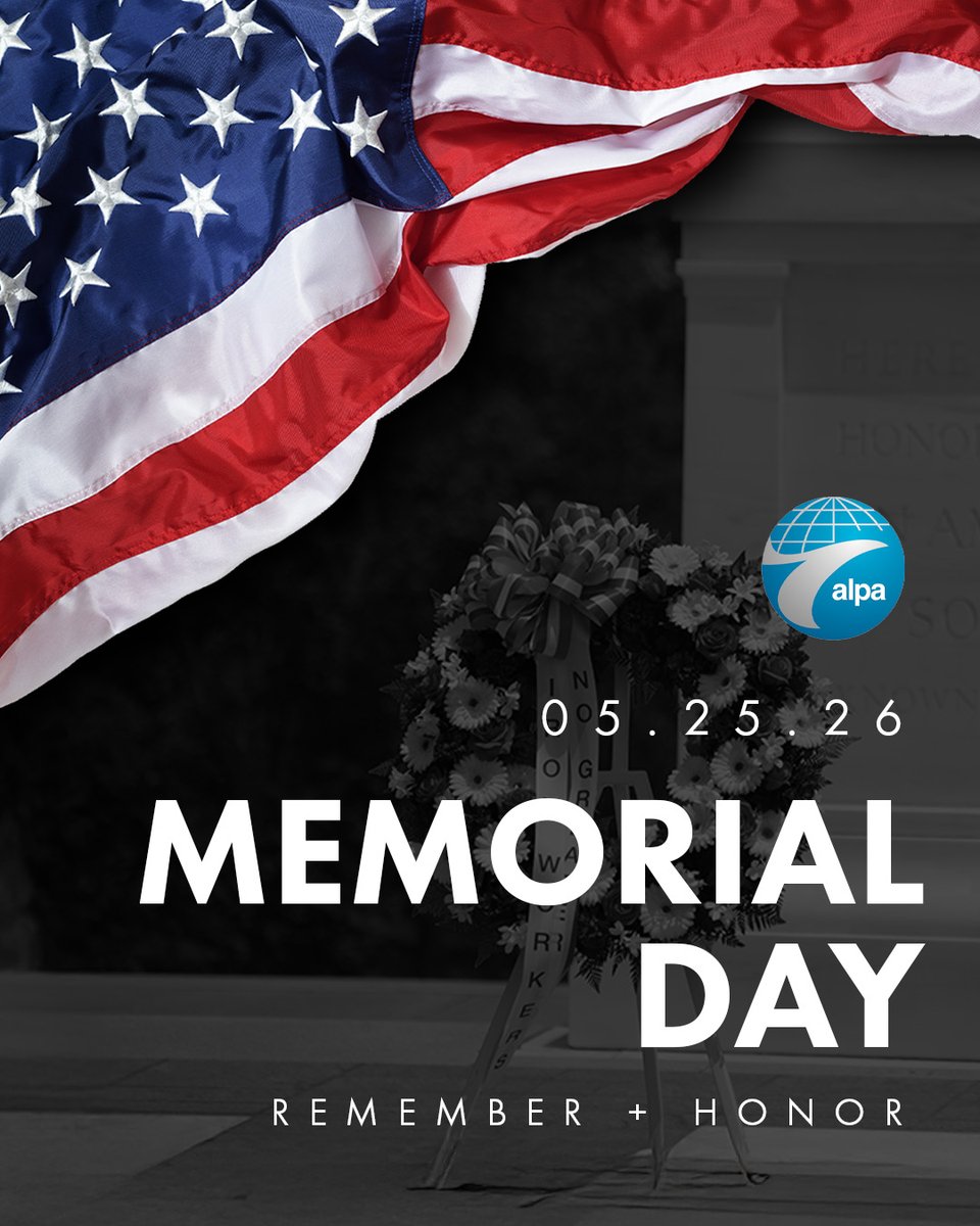 AlaskaPilots's tweet photo. As we observe Memorial Day, we remember and honor the men and women of our military who gave their lives in service to our country. Their sacrifice carries a weight that cannot be overstated, and we remain grateful for the freedoms secured through their courage and devotion. https://t.co/UO0nnaAt9x