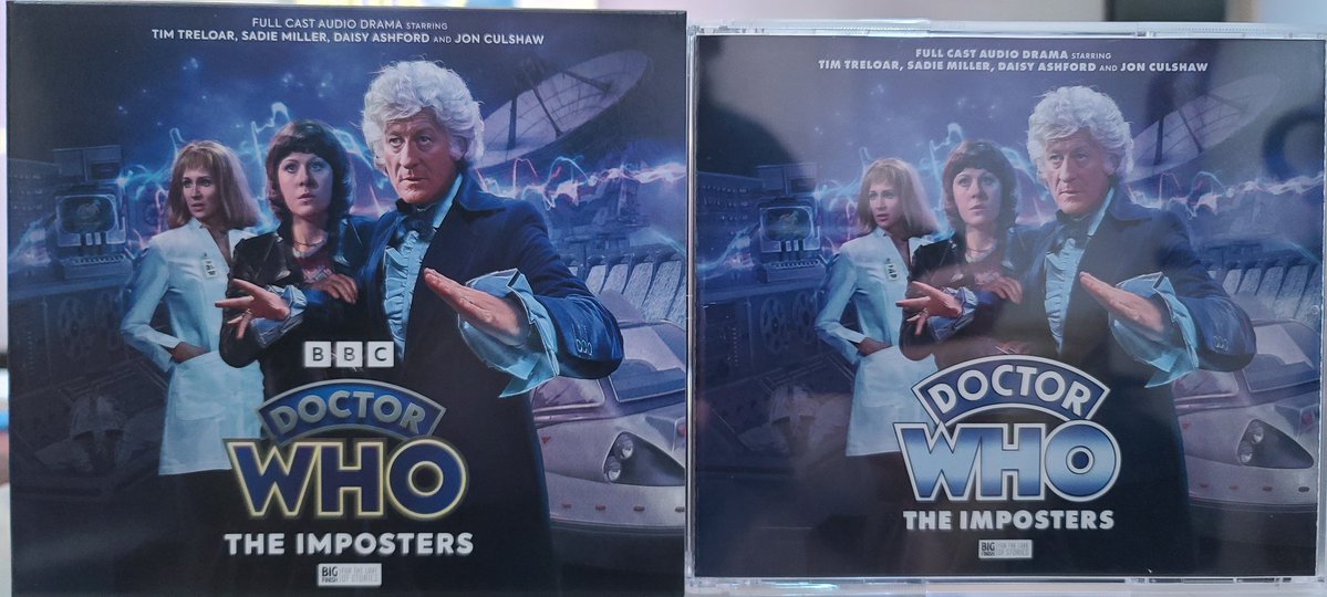 TheMetalWhovian's tweet photo. #NewProfilePic is my current #BigFinish listen, "The Third Doctor Adventures: The Imposters" by Alan Barnes.
#DoctorWho #3rdDoctor #SarahJaneSmith #DrLizShaw #TheBrigadier #PhysicalMedia https://t.co/etBx5MXBSE