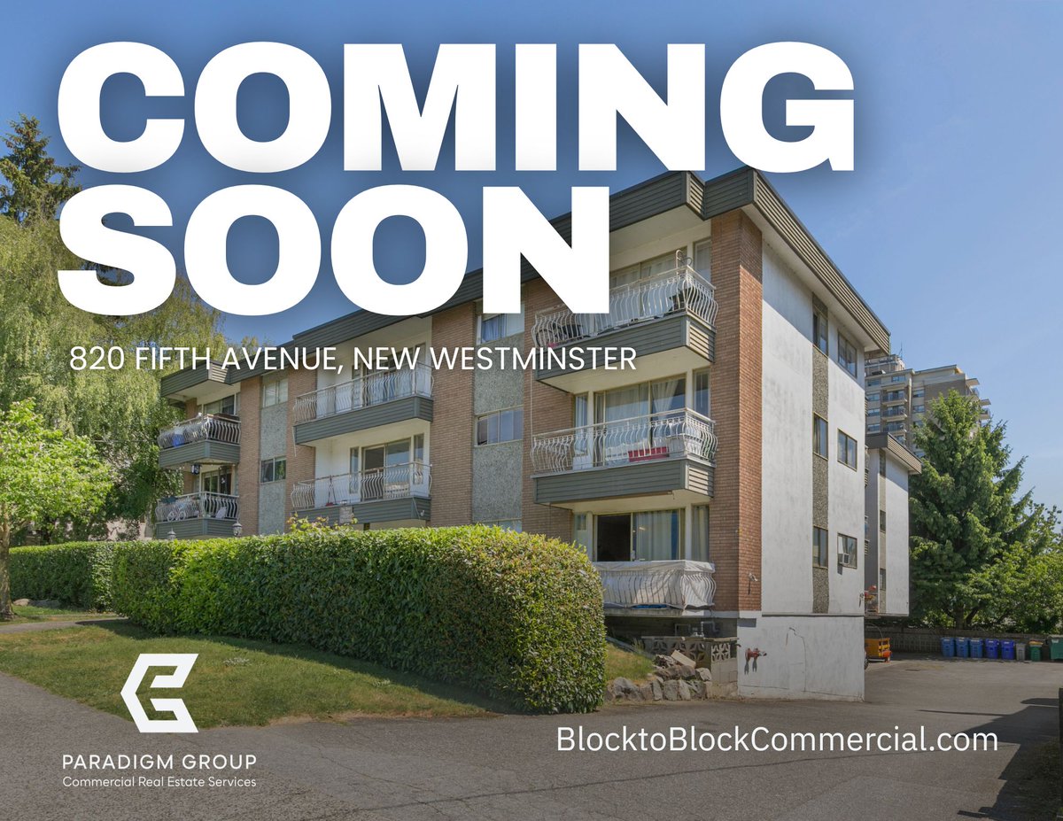 SamEmam's tweet photo. COMING SOON: 820 Fifth Avenue, New Westminster.

https://t.co/AmD8GuG59R

Sam Emam - Personal Real Estate Corporation | 604.420.4205 | sam@blocktoblockcommercial.com
#newwestminster #multifamily #cre #commercialrealestate #realestateinvesting #blocktoblockcommercial https://t.co/xfIIcZny4Z