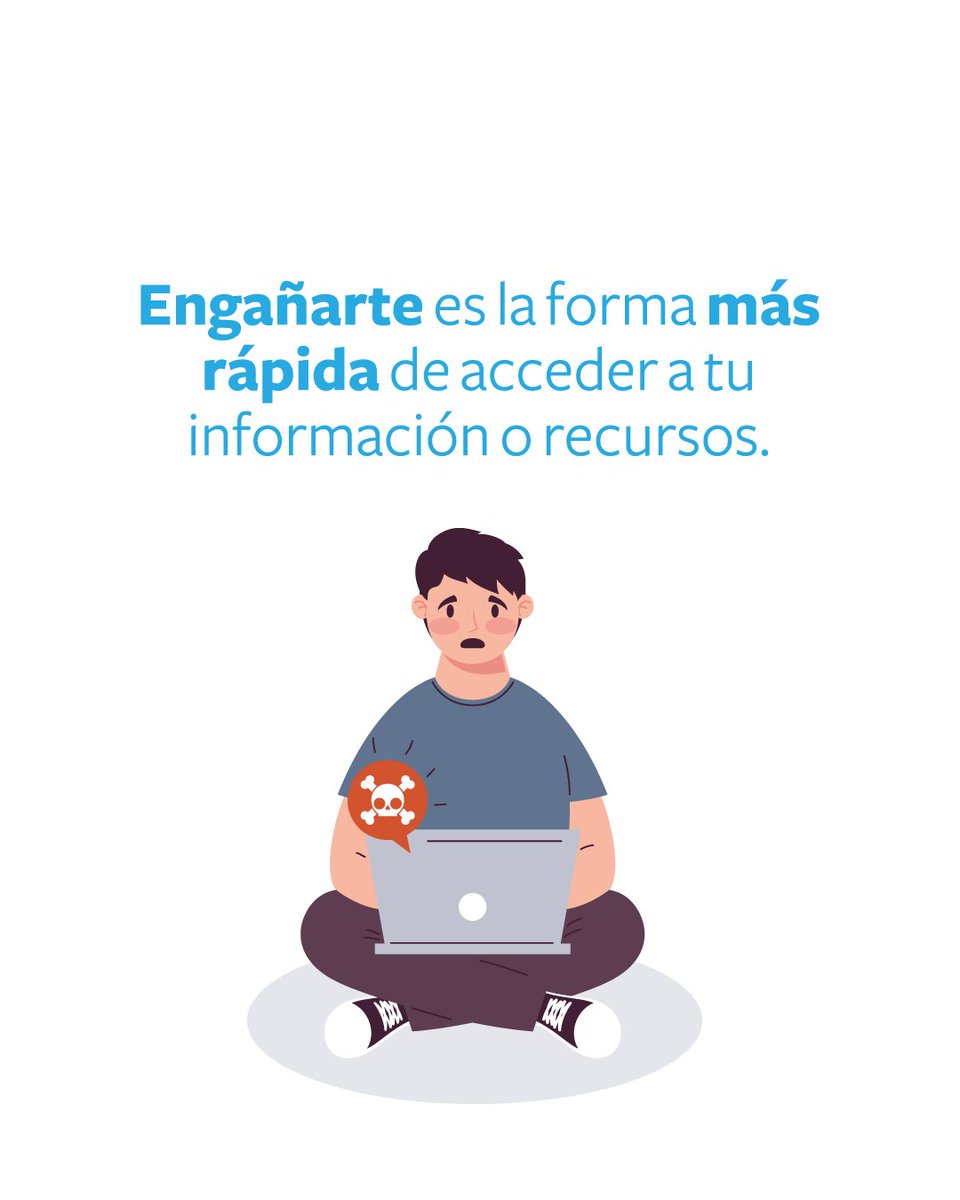 FundReservas's tweet photo. La ingeniería social manipula la confianza, crea urgencia y busca que compartas información sin darte cuenta. Un enlace, una llamada o un mensaje “urgente” puede convertirse en una amenaza.

Sí, tú eres el objetivo, la prevención es tu mejor defensa. https://t.co/CYLJSh0Ut3