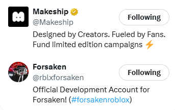 Batgloo_off's tweet photo. @Makeship @rblxforsaken Lets see if i have the chance to win a giveaway this time. https://t.co/WX4tCLfujZ