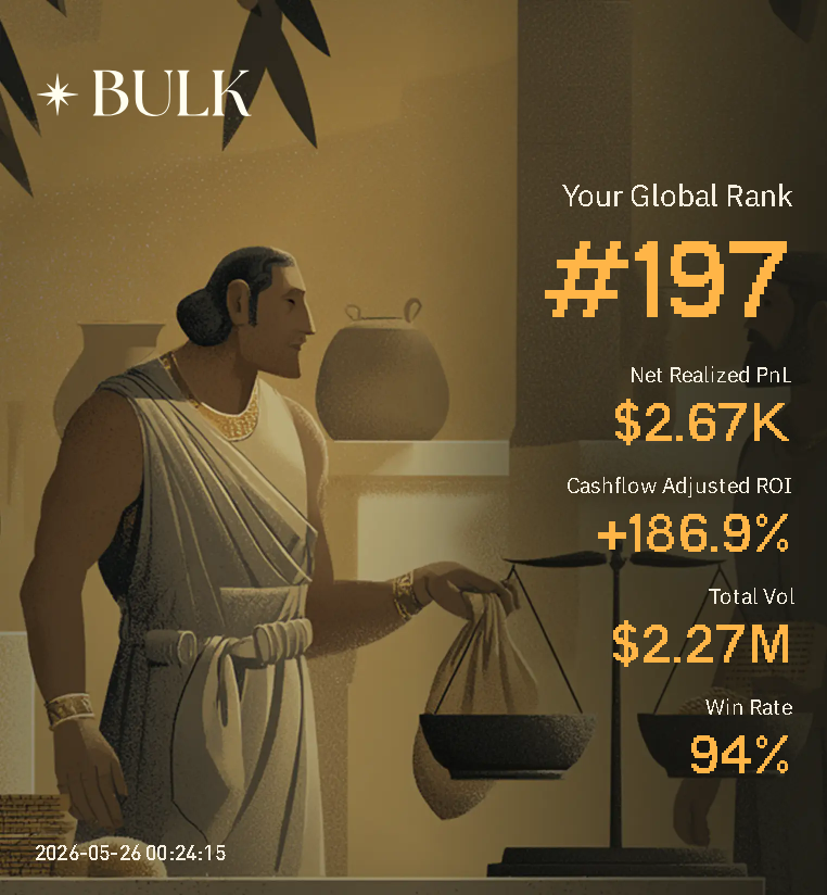Msaleh700's tweet photo. I'm #197 on the BULK leaderboard @bulktrade https://t.co/qPF4Eec2Gu