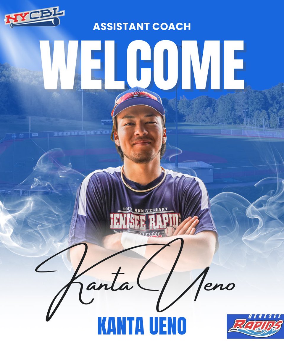kanta_baseball_'s tweet photo. I am excited to announce that I will coach for the Genesee Rapids this summer.

Since I majored in Education and English, I am also in charge of media, camp, and English support for international student-athletes.

I am grateful for the opportunity to help young players develop! https://t.co/5iACw98V6J