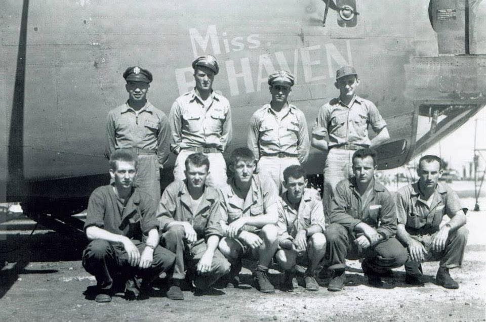kelsh311's tweet photo. @MeatEaterTV My grandpa, back row second from the left. And Sgt Peterson (front row 3rd from the left) who was the only crew member to die when they went down and saved my grandpas life. 🫡 https://t.co/XQRWId1Smf