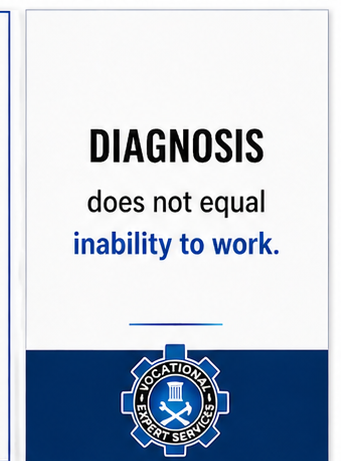 VocationalFL's tweet photo. Diagnosis ≠ inability to work.

#FamilyLaw #VocationalExpert #VocationalEvaluation https://t.co/53GKBIfl97