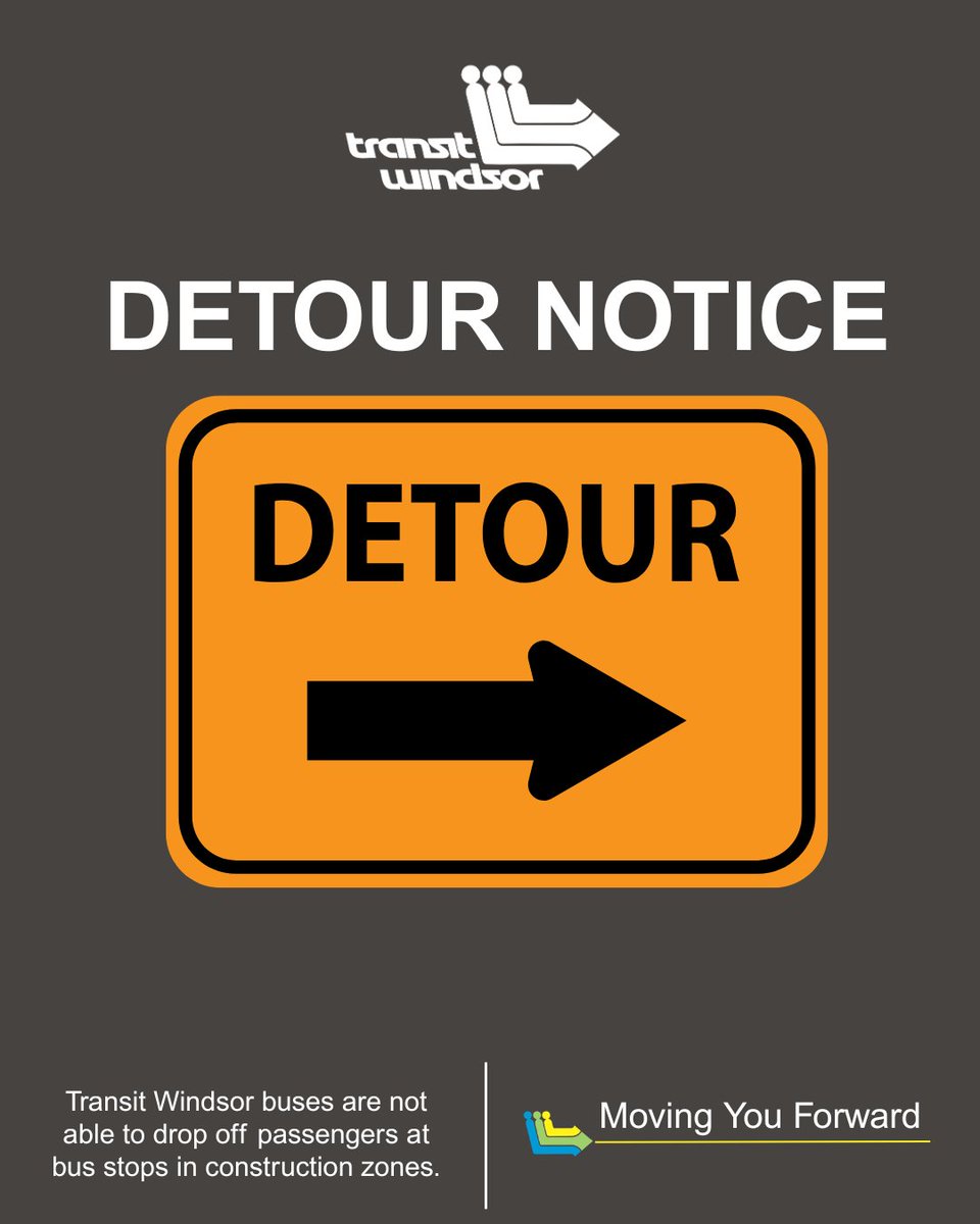 Transit_Windsor's tweet photo. Route 315 will be on detour beginning on Wednesday, May 27, 2026, due to a closure of Goyeau St between Riverside Dr and Park St. Please visit https://t.co/lxyzbAAQeF or https://t.co/KT5K0StycX for more info. https://t.co/WMQFBZyh3V