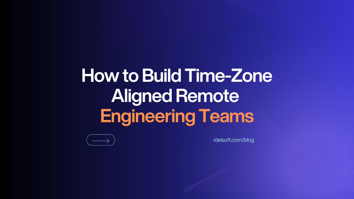 idelsoft's tweet photo. How to Build Time-Zone Aligned Remote Engineering Teams

How to hire, structure, and run remote engineering teams with optimal time-zone overlap, tooling, and onboarding. 

Check for more Insights: https://t.co/e1ayGjzyNw https://t.co/UthiR8R8xP
