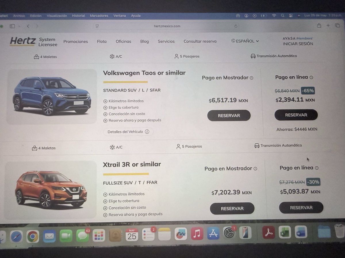 mikee_mtz's tweet photo. @Hertz @HertzMx 
QUE ROBO: Meto mi reservación sin “promoción” y me da un precio de $1995 y meto el código de promoción del #hotsale y mes sube a $2,394 y no me deja elegir más que pocos vehículos! QUE ROBO https://t.co/ugonUA3ySX