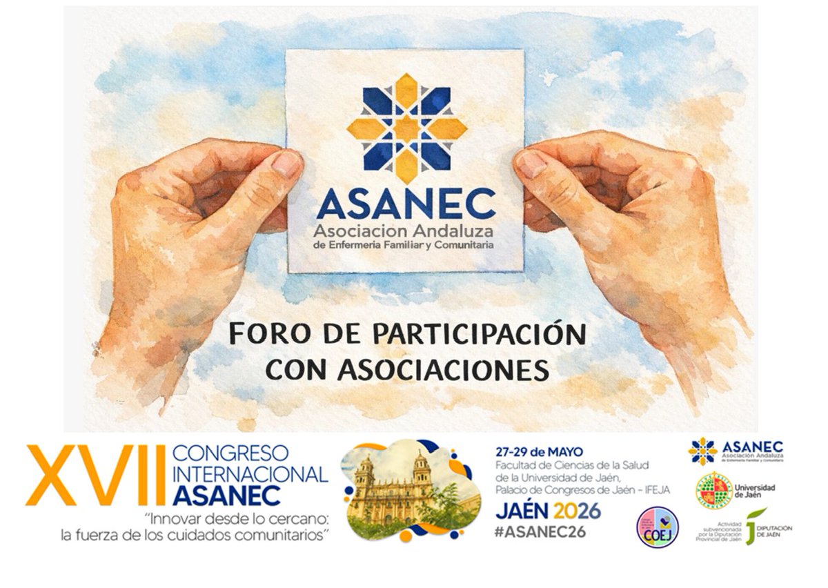ConFEAFA's tweet photo. 📍Jaén acoge esta semana el XVII Congreso Internacional @asanec, evento científico vital para movimiento asociativo alzhéimer, que tiene en la enfermería comunitaria una alianza esencial.

Nuestra presidenta @AngelaCONFEAFA participará en la jornada inaugural. https://t.co/8IonVrHYL7