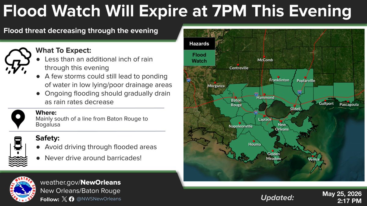 A tale of two flood watches. The flood watch currently in effect ...