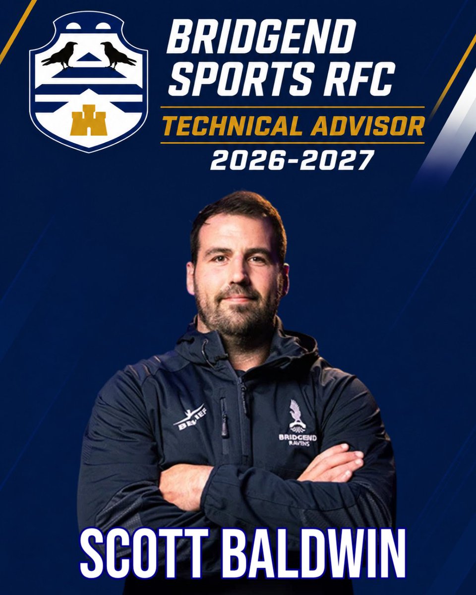 BridgendSports's tweet photo. Technical Advisor - Scott Baldwin
A massive add for the club. Current Bridgend Ravens DOR   and former Ospreys &amp; Wales international Scott Baldwin joins the setup to offer his expertise, mentor players across the squad &amp; help support our Mini &amp; Junior age groups.

🔵⚪️

#COTS https://t.co/tG44HVS2qm