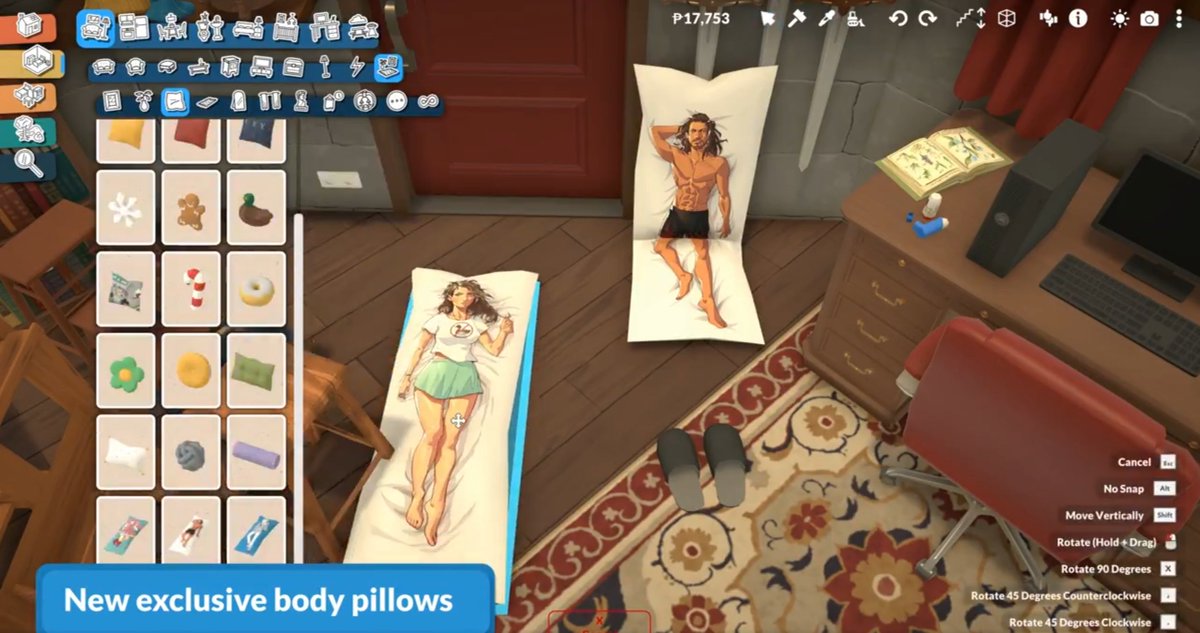 _missbubbles's tweet photo. ✨Paralives JUST launched & already setup collabs with other games/studios, including:

-Among Us, with plushies, posters, and the ability for your Para to play Among Us on their PC.

-Outbound, where your Para can play the game on their PC + there’s a mini van décor item.

-Kitfox Games; letting your Para play Dwarf Fortress on their PC & decorate with some Boyfriend Dungeon body pillows.

Love seeing studios come together and celebrate each other like this 💖