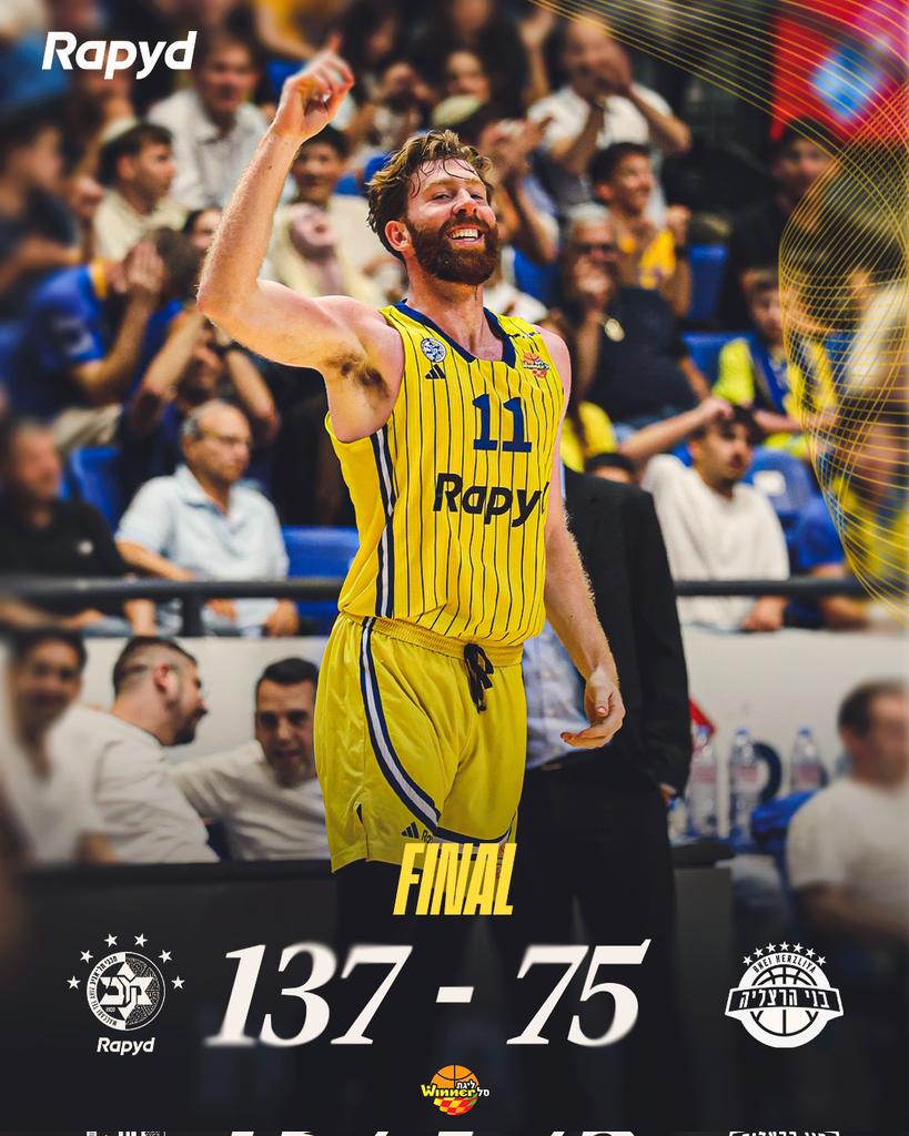 MaccabiTLVBC's tweet photo. צחקנו, נהנינו ועכשיו: דרבי! 
סיקור וסטטיסטיקה >> https://t.co/IDj0lfpl5H https://t.co/MKteEq6k6n