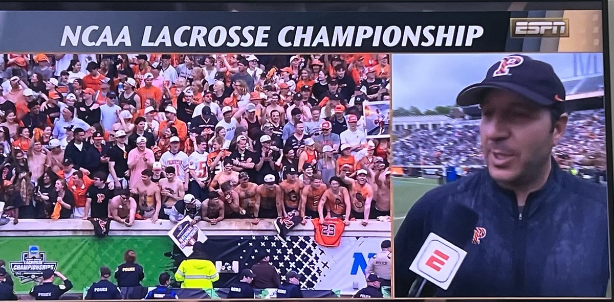 D3FBHuddle's tweet photo. Good reminder - HC Matt Madalon of Princeton is a former #d3lax guy out of @RoanokeCollege. Brings the Tigers their first national championship in 25 years @DIIILacrosse https://t.co/t01oly7l30
