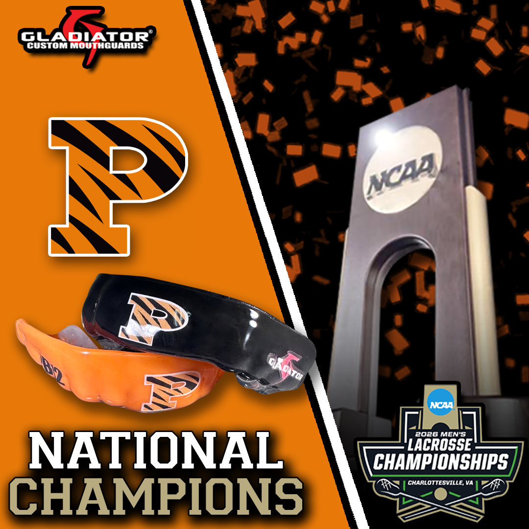 GladiatorGuards's tweet photo. Congratulations @TigerLacrosse 2026 #ncaamlax National Champions!      
https://t.co/xkpxf2kMxQ  

#GladiatorTeam #PrincetonTigers #Princeton #ncaalax #NCAA #ncaalacrosse #lacrossemouthguard https://t.co/FJMRwYiPht