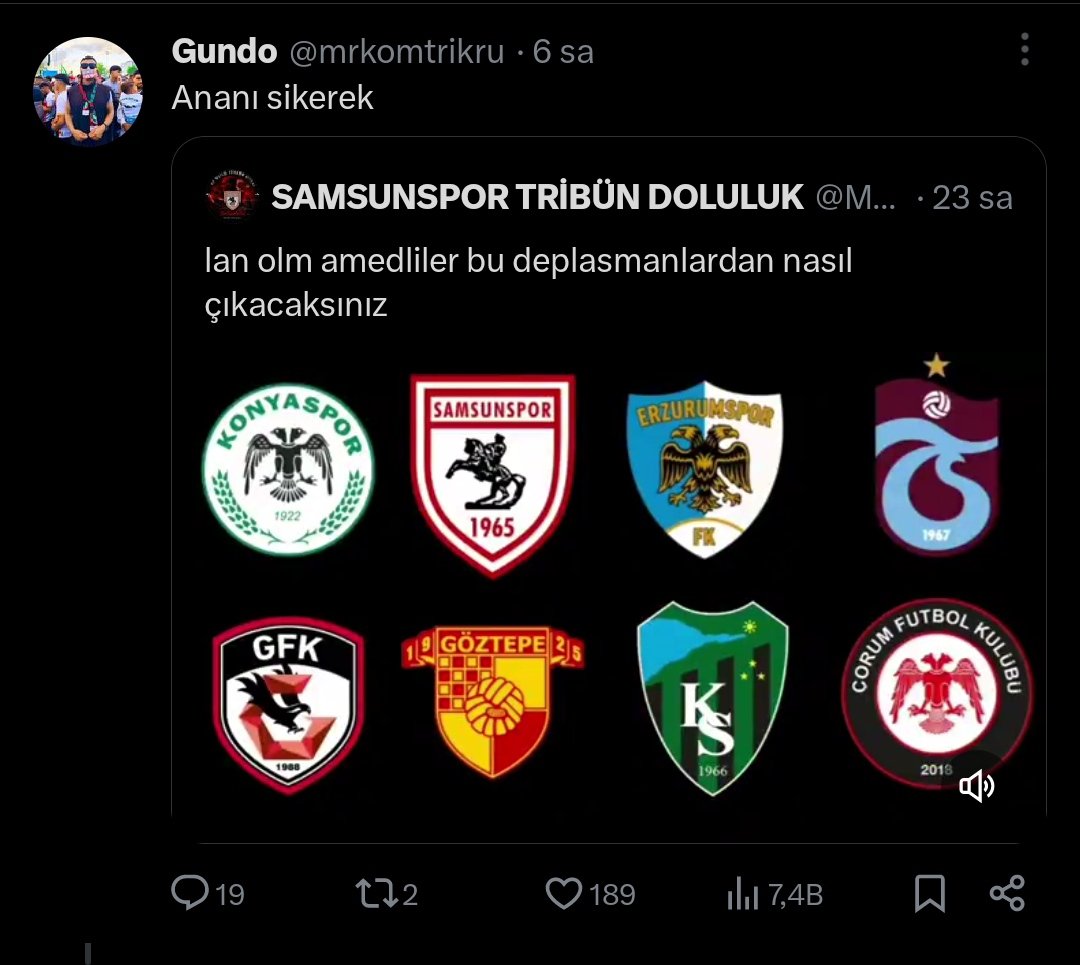 SAMSUNSPOR TRİBÜN DOLULUK tweet media