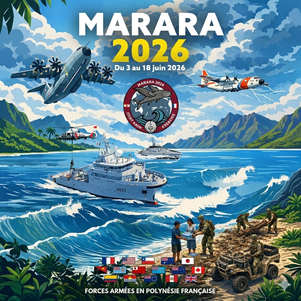 CPP_FAPF's tweet photo. 🚨 10 days until exercise MARARA 26 in French Polynesia! 🌊⚓

French armed forces and 14 partner nations are teaming up for this major exercise focused on Humanitarian Assistance and Disaster Relief (HADR). 🌍🤝

Ready to follow #MARARA26 ? 👀

#FAPF #HADR #Pacific https://t.co/M8QbYXD3bA