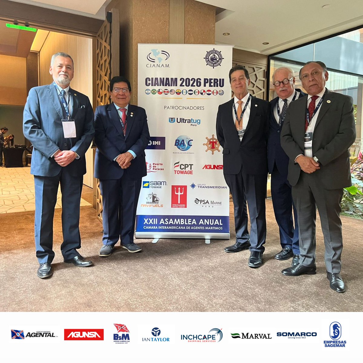 asonave's tweet photo. @asonave participó en la XXII Asamblea Anual de @CIANAM3 en Lima 🇵🇪, encuentro regional que reunió a actores del sector marítimo-portuario de América para abordar desafíos comunes de la industria.
Más detalles en https://t.co/y83BKiUcUD
#ASONAVE #CIANAM #IndustriaMarítima #Perú https://t.co/eixtZelfmg