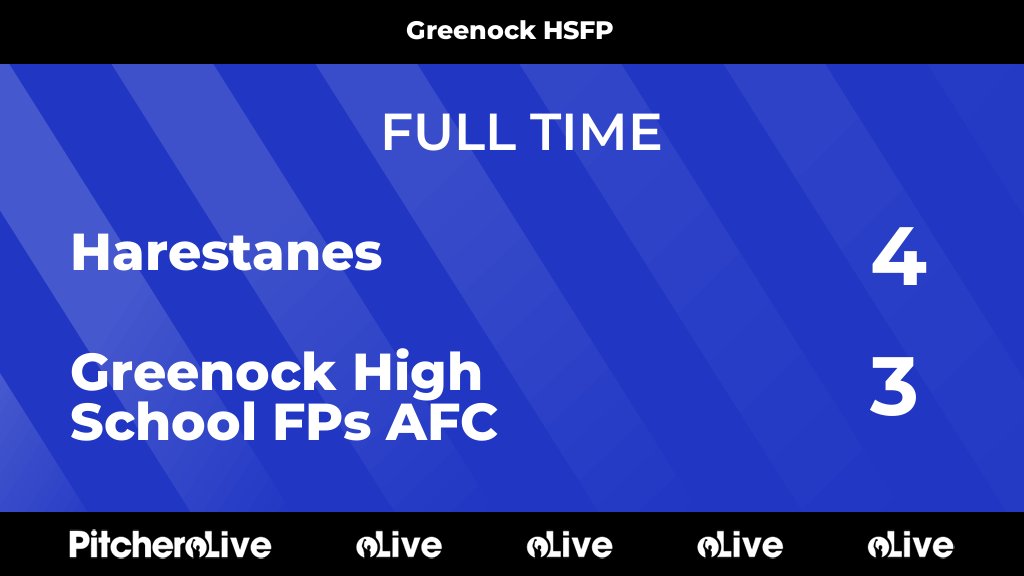ghsfp's tweet photo. FULL TIME: Harestanes 4 - 3 Greenock High School FPs AFC
#HARGRE #Pitchero
https://t.co/2vFt2MxaM7 https://t.co/51KF0HJ7Ew