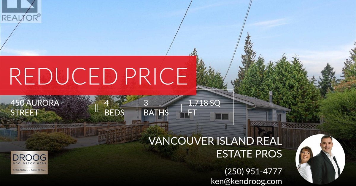 virepros's tweet photo. 📍 Reduced Price 📍 This recently reduced home at 450 Aurora Street in Parksville won't last long, so, don't wait to set up a showing! Reach out here or at (250) 951-4777 for more information! https://t.co/5SyBnWUfgR https://t.co/QkBweLbWlT