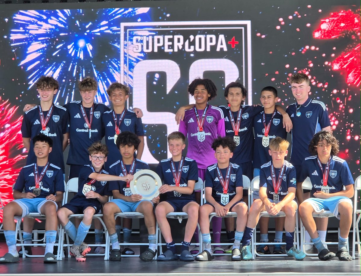SportingCitySC's tweet photo. Strong weekend for our NAL squads 💪⚽️

Our 2012 NAL team battled their way to a finalist finish at SuperCopa+ 👏
Big shoutout to our 2013 NAL team for making a quarterfinal run!

Proud of the way both teams competed and represented the club all weekend. https://t.co/kY6j12dsa2