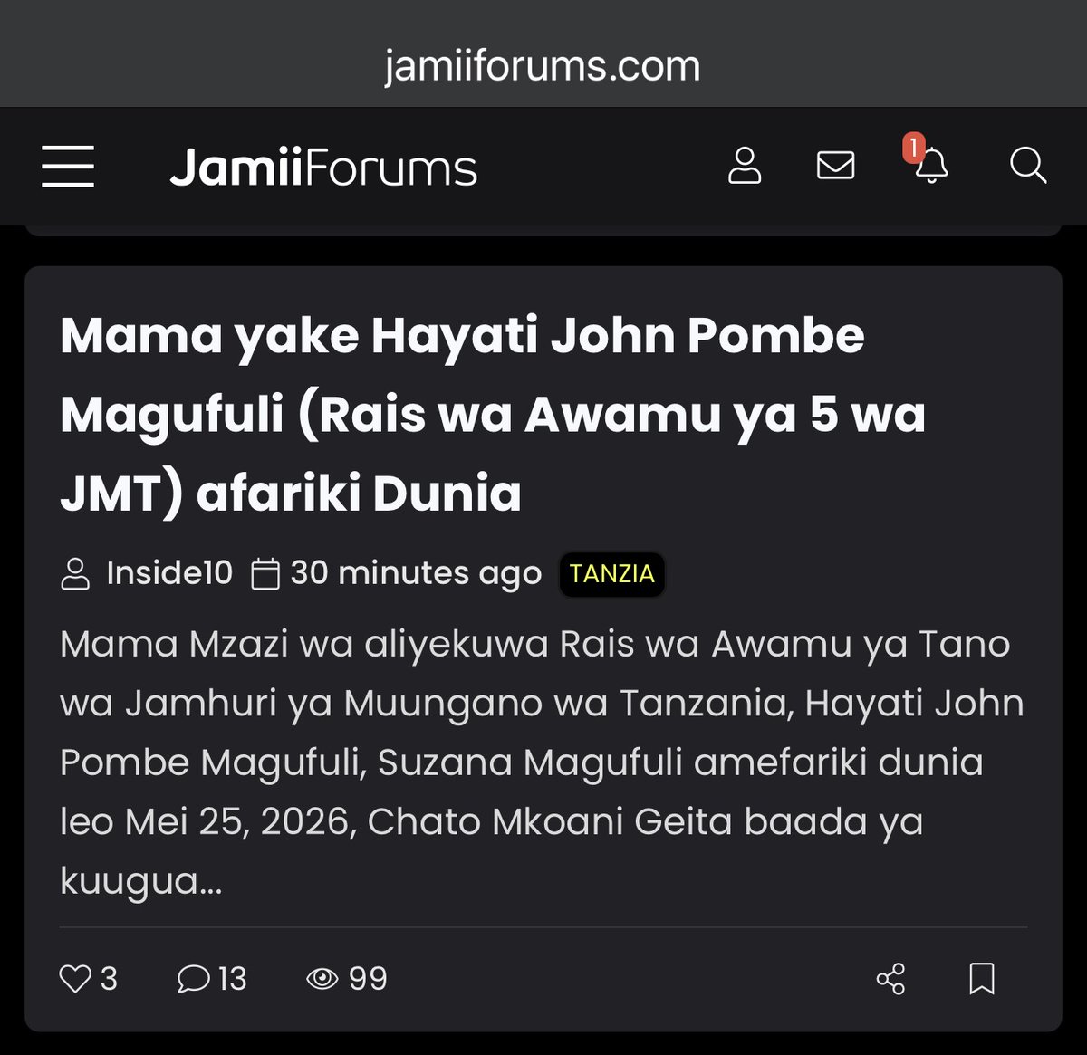 Jamii Forums tweet media