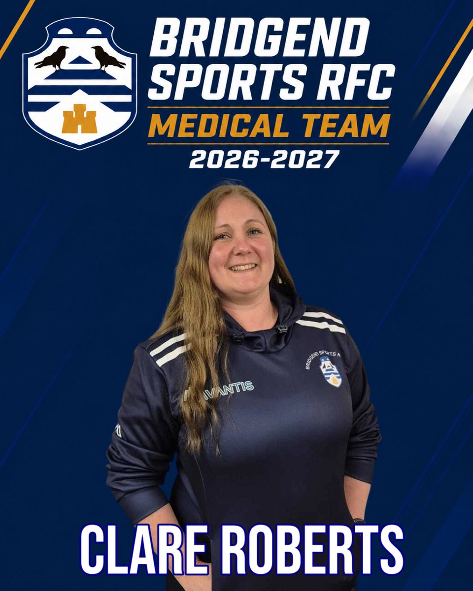 BridgendSports's tweet photo. Medical Team - Clare Roberts
Having joined the club last season and strengthened the medical team, we’re delighted that Clare continues with us for the coming season.

🔵⚪️

#COTS https://t.co/U1ux6OUHiz