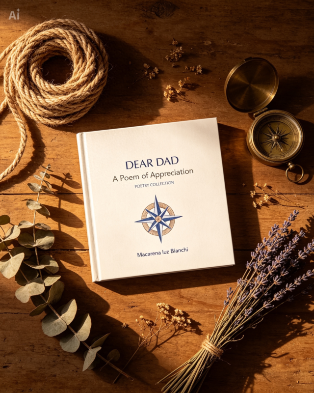 MacarenaLuzB's tweet photo. Dad doesn't need another tie. He needs to know he matters. 🧭 A keepsake poem + journal pages he'll return to forever. Not a card — a gift. 💛 Shop → https://t.co/gtGBZ0aRYM #fathersday #giftfordad #poetrybook https://t.co/r3sHmxwiV3