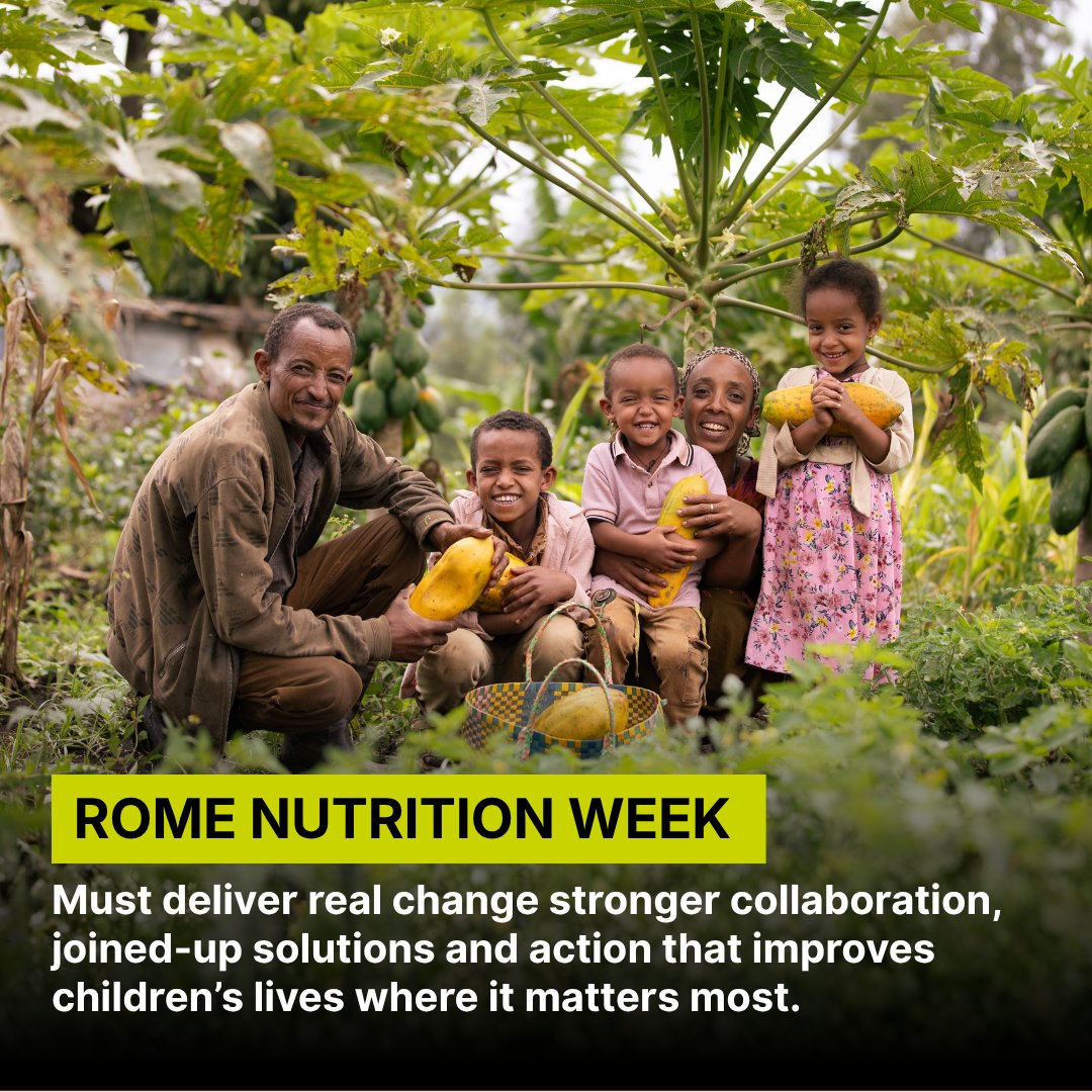 WorldVision's tweet photo. Rome Nutrition Week arrives at a moment where expectations are no longer defined by commitment alone, but by demonstrable change. 

Across the nutrition landscape, there is growing clarity on what is required: stronger collaboration, more integrated approaches, and a sustained focus on children’s outcomes. The priority now is ensuring that this shared understanding translates with greater consistency into action. 
 
This will depend less on launching new initiatives, and more on how effectively existing efforts are brought together. Where systems align across sectors, financing and delivery the conditions for meaningful impact are significantly strengthened. 

The focus is consequently shifting towards approaches that are genuinely joined-up in practice: where collaboration supports shared accountability, where systems reinforce rather than operate alongside one another, and where success is defined by tangible, sustained improvements in children’s lives. 

Rome provides both a platform and a test convening governments, UN agencies, civil society and development partners around a common ambition to advance coordinated nutrition action. The question now is whether this moment will translate into tangible agreements and practical actions that deliver measurable progress where it matters most. 

#RomeNutritionWeek #GlobalNutrition #ChildHealth #SystemsChange
