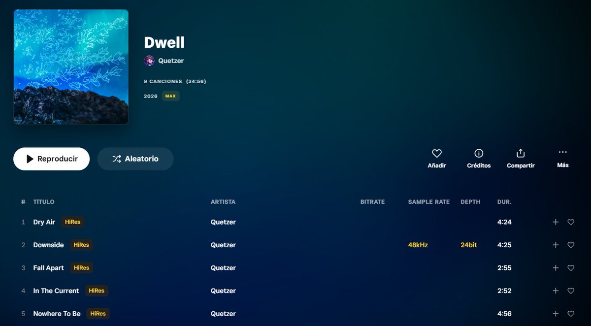 Quetz3r's tweet photo. My newest album is up now on Spotify, Tidal, Apple Music and most major streaming platforms! Go listen to it! https://t.co/d3nZcrN5dV