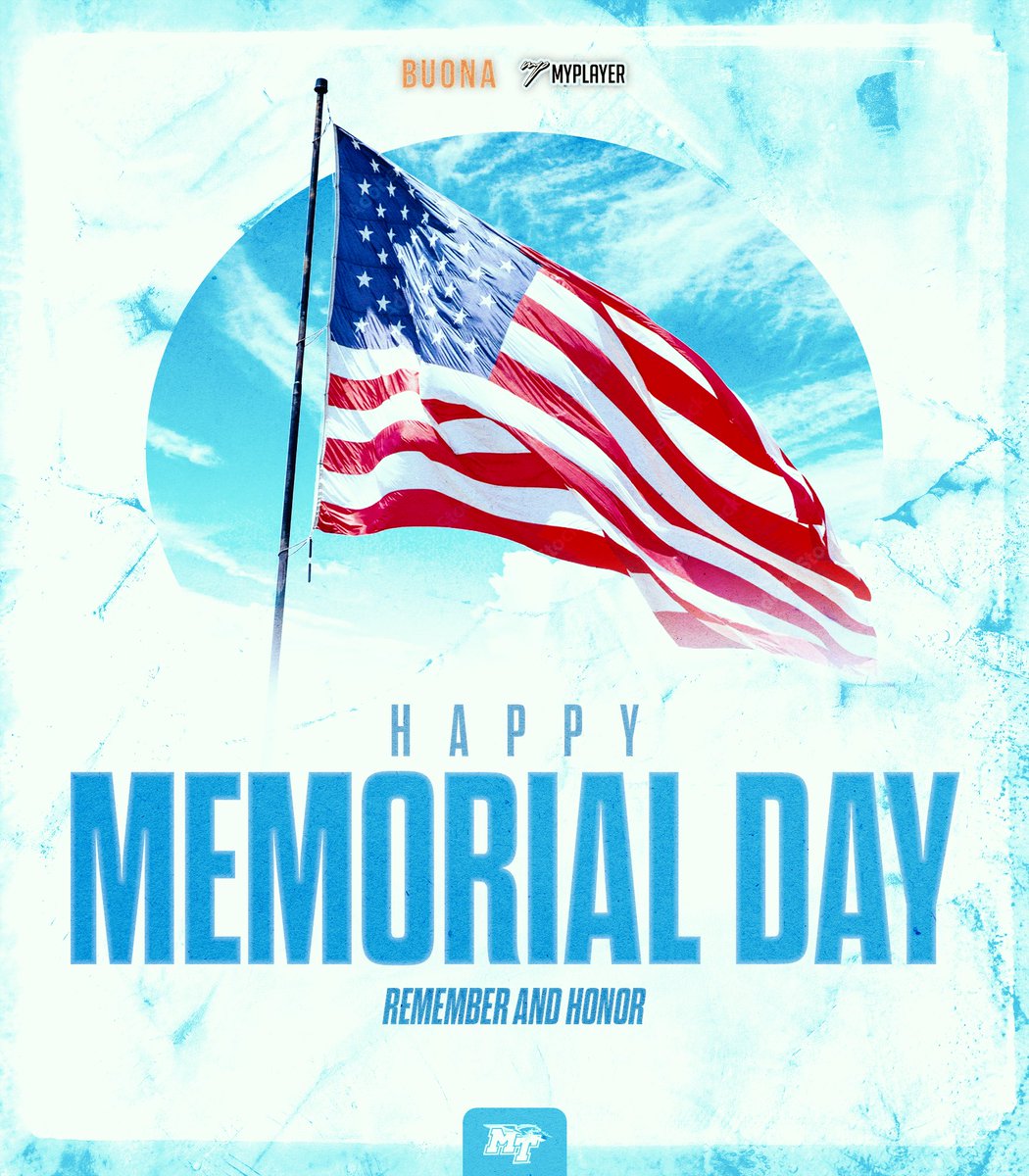 MTSUhockey's tweet photo. Today we remember and honor the brave men and women who made the ultimate sacrifice for our country. 🇺🇸

From all of us at MTSU Hockey, thank you for your service and sacrifice ⚡️ https://t.co/rxTuqW1xnU