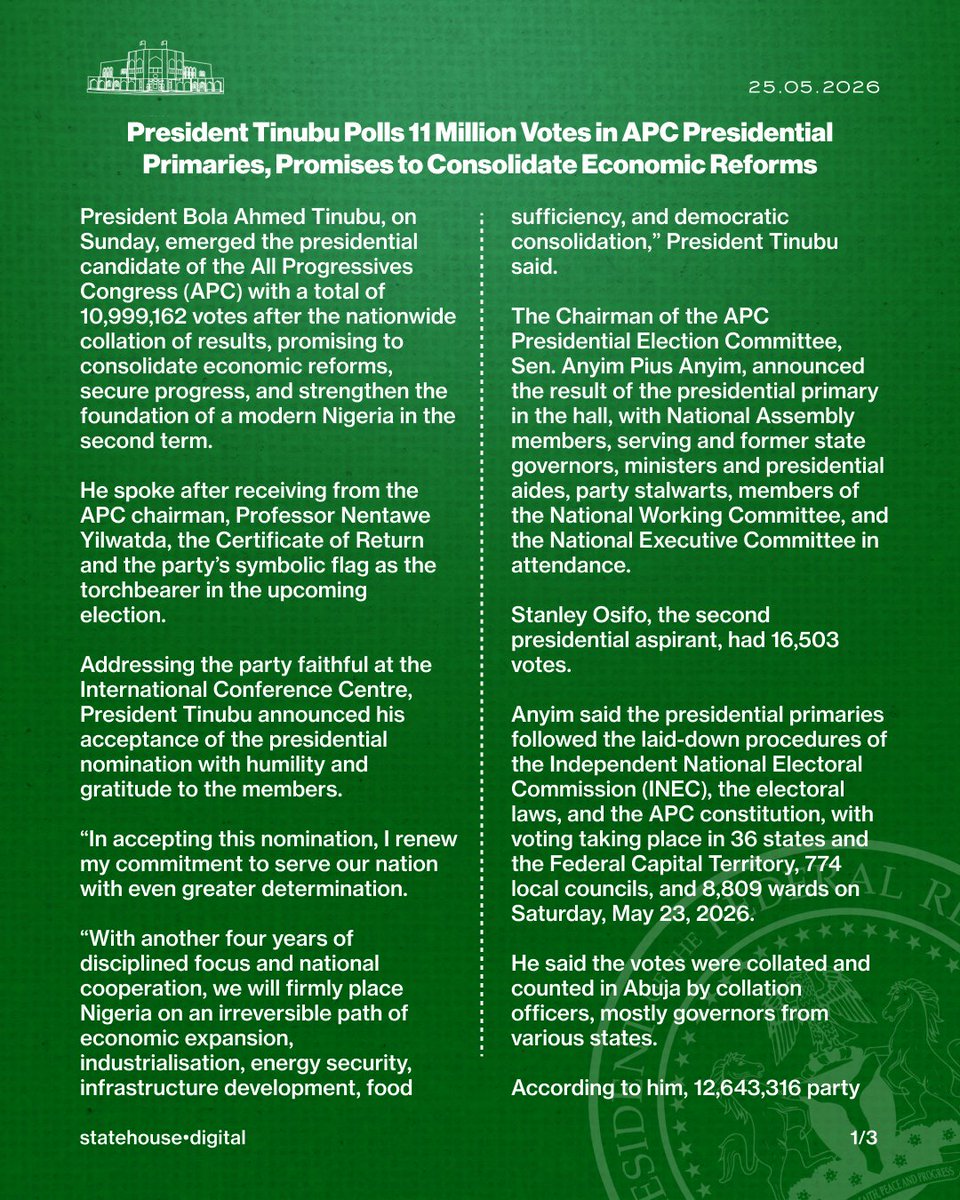 Presidency Nigeria tweet media